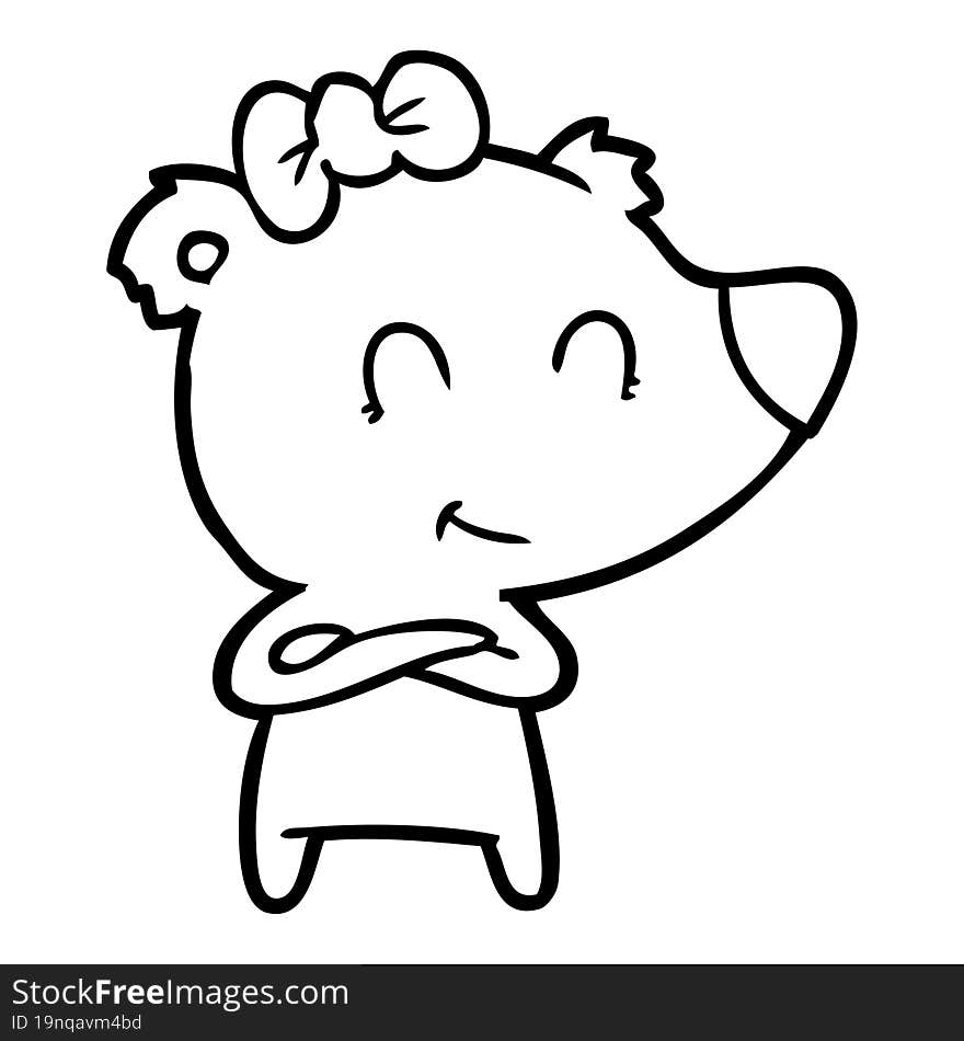 female bear cartoon. female bear cartoon