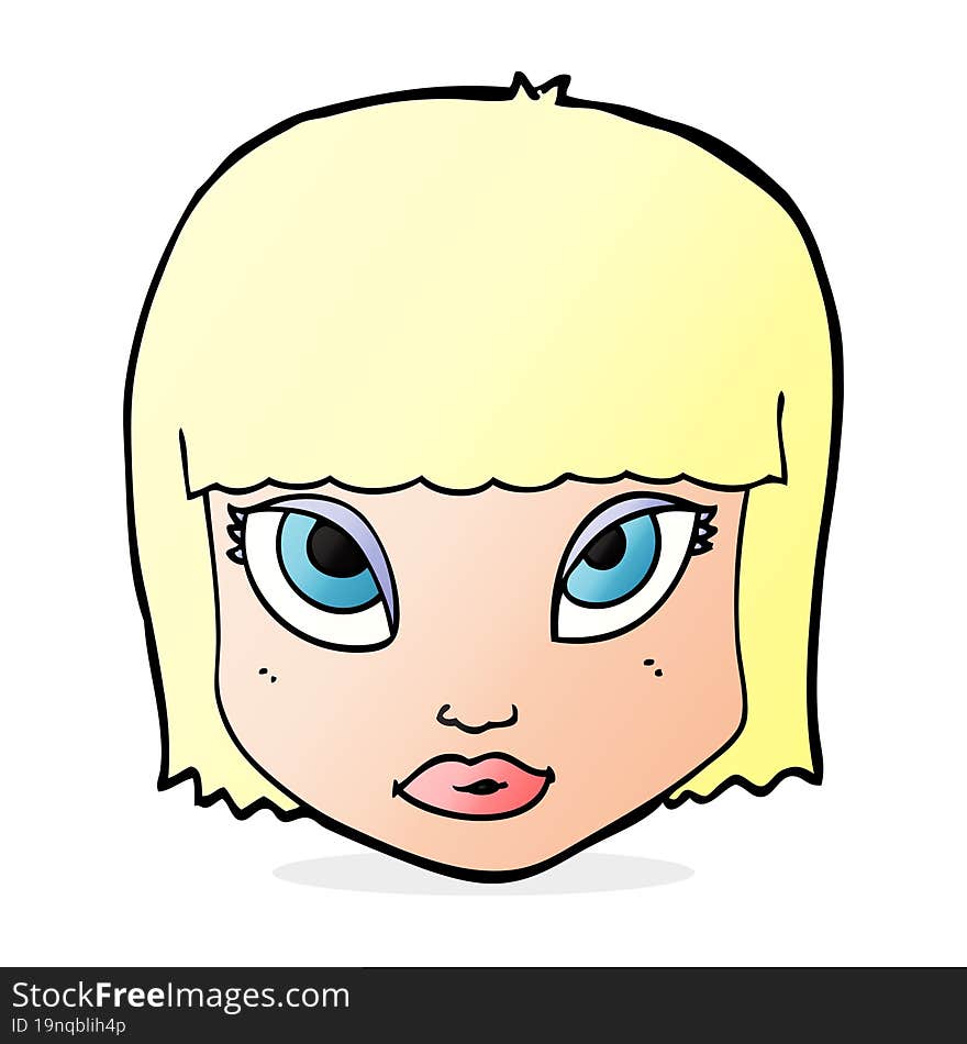 Cartoon Female Face