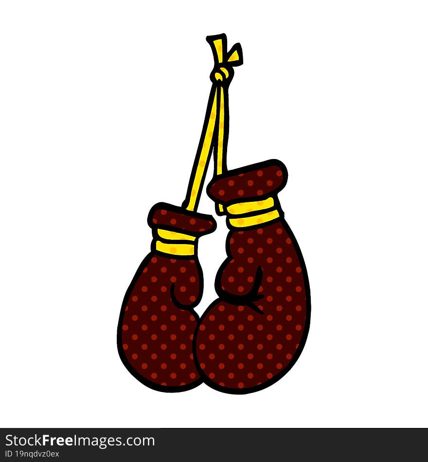 Cartoon Doodle Boxing Gloves