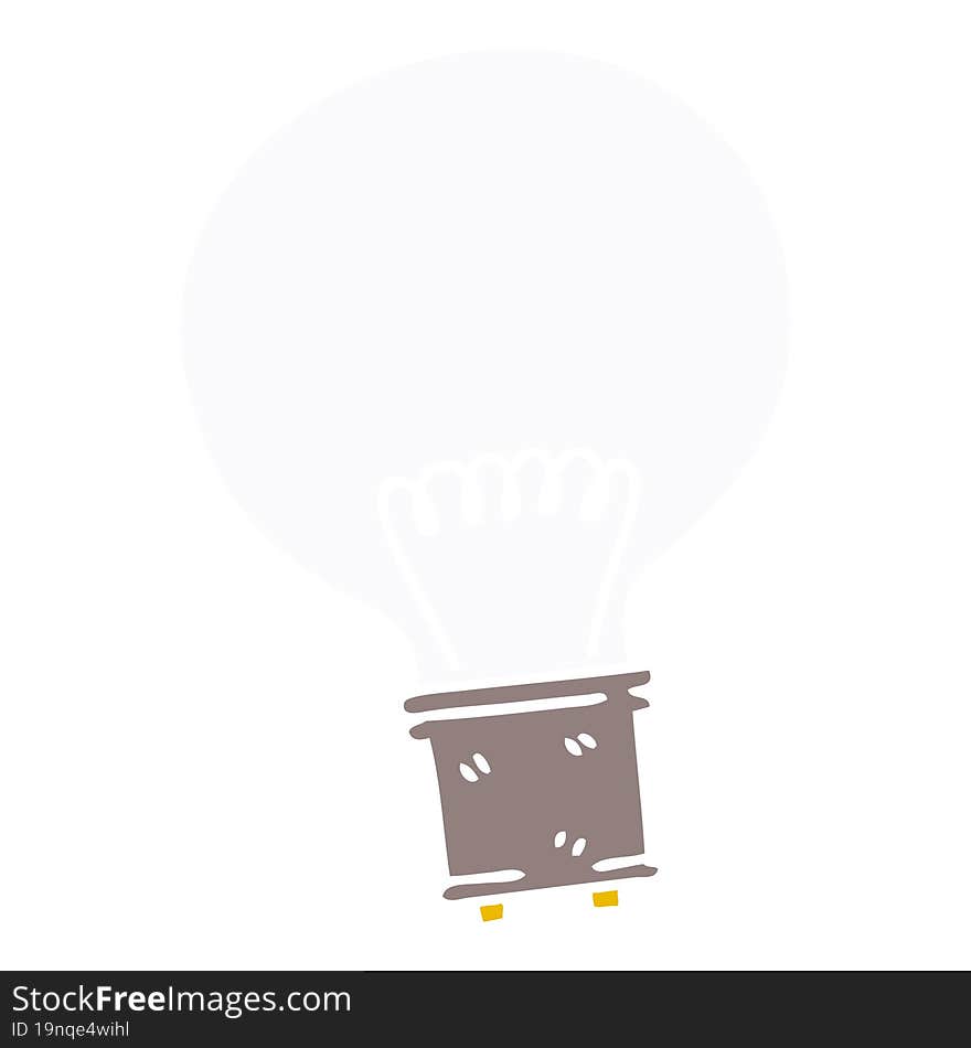 quirky hand drawn cartoon light bulb