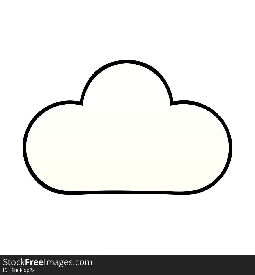 Gradient Shaded Cartoon White Cloud