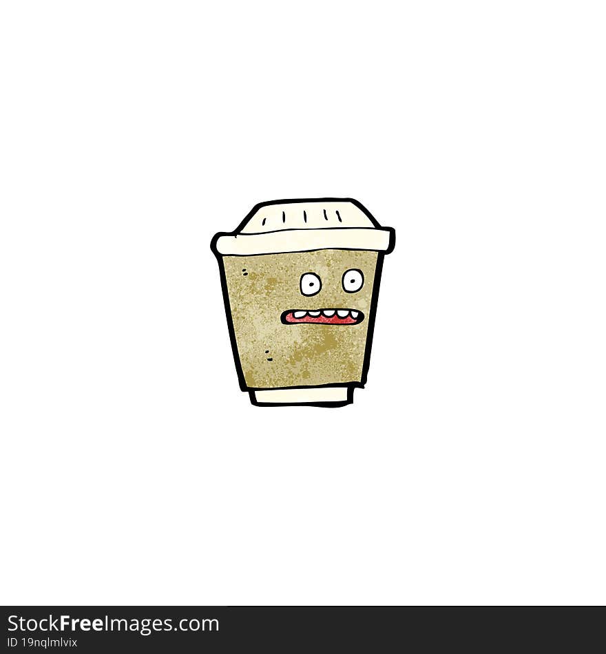 cartoon take out coffee