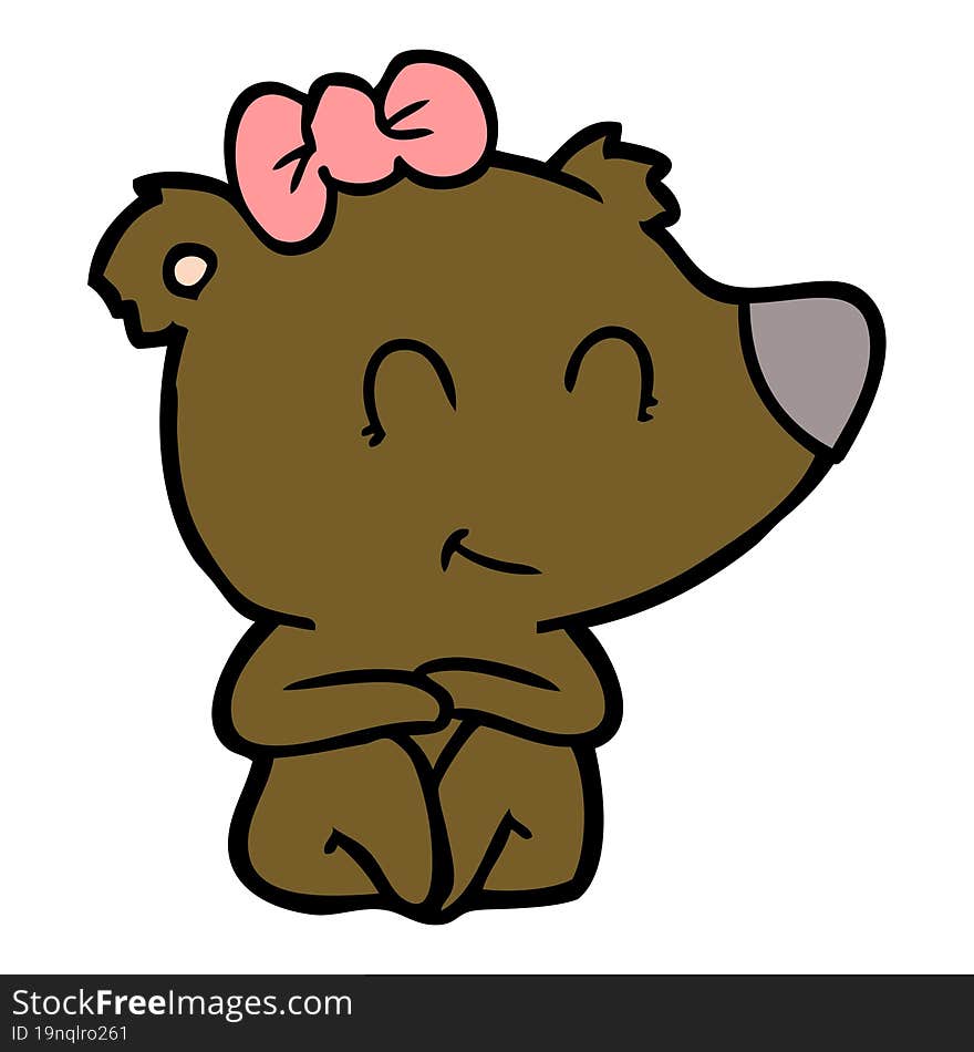 female bear cartoon. female bear cartoon