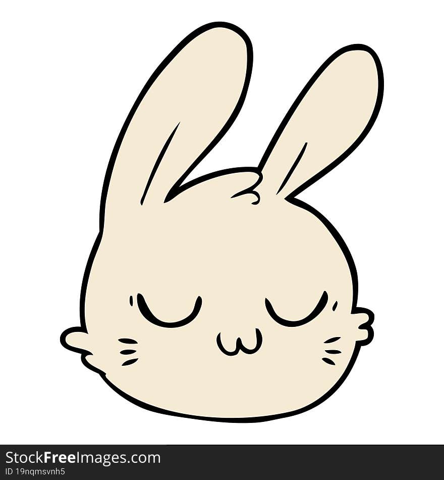 cartoon rabbit face. cartoon rabbit face