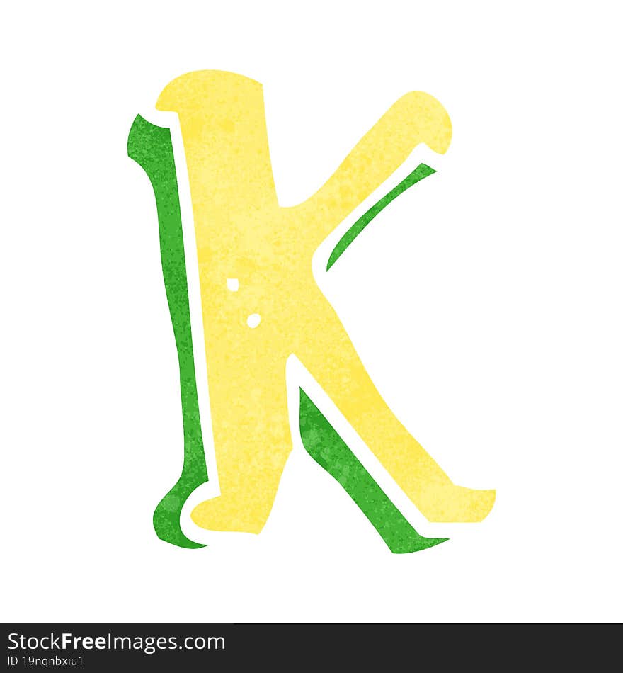 cartoon letter K