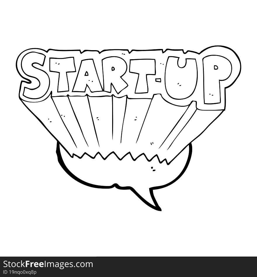 Speech Bubble Cartoon Startup Symbol