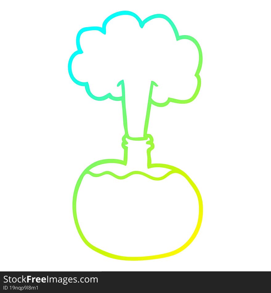 Cold Gradient Line Drawing Cartoon Experiment Potions