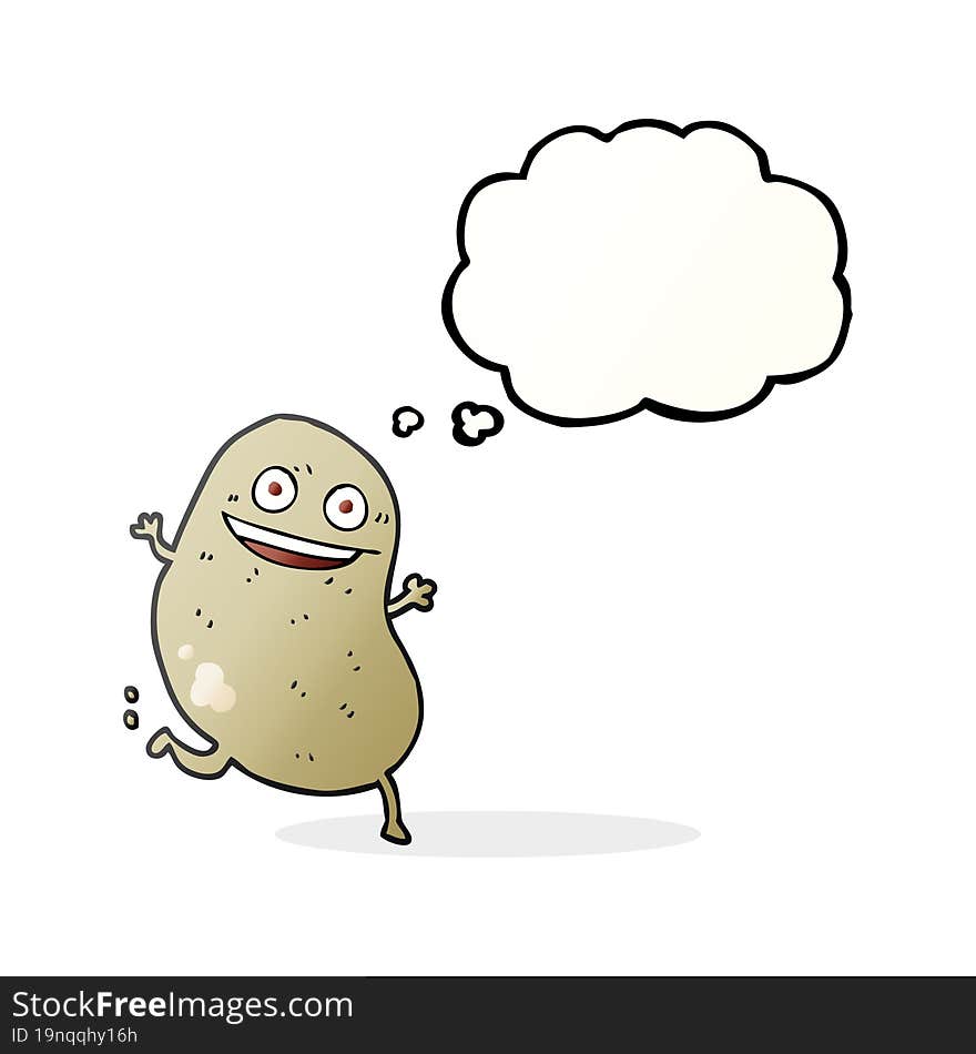 thought bubble cartoon potato running