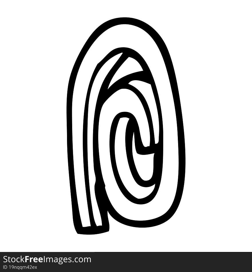 Black And White Cartoon Paper Clip