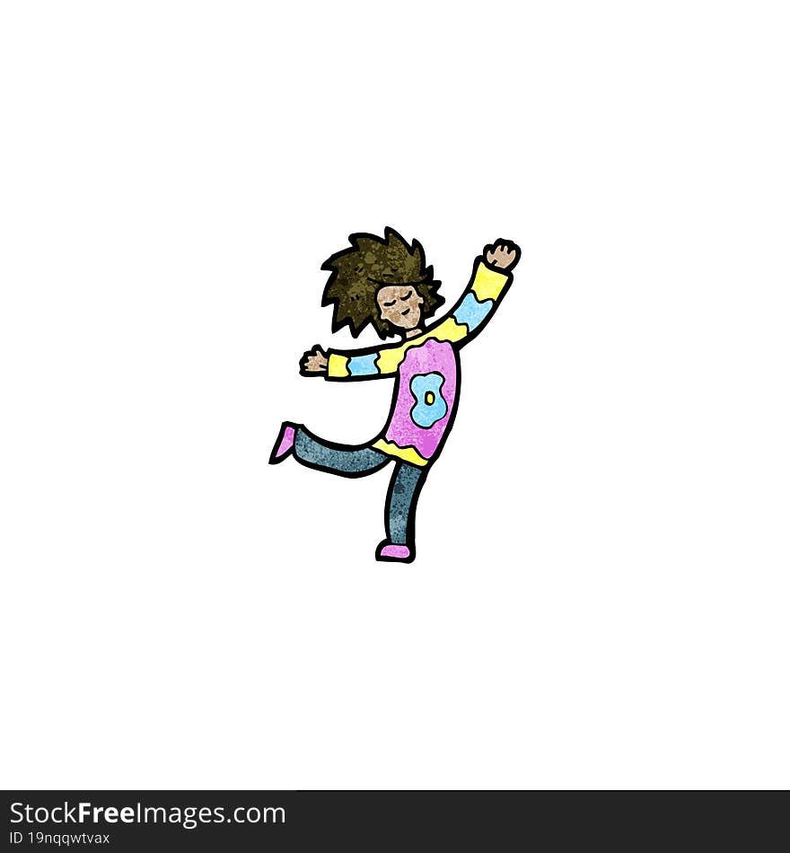 cartoon dancing man