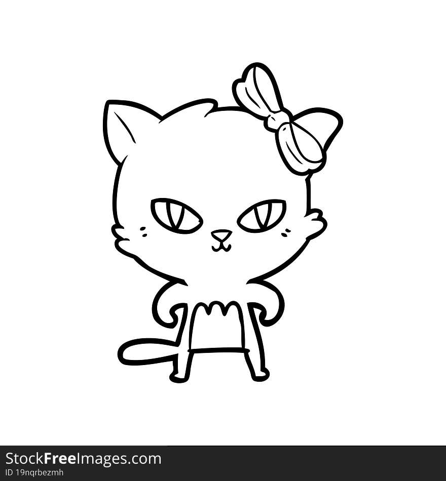 cute cartoon cat. cute cartoon cat