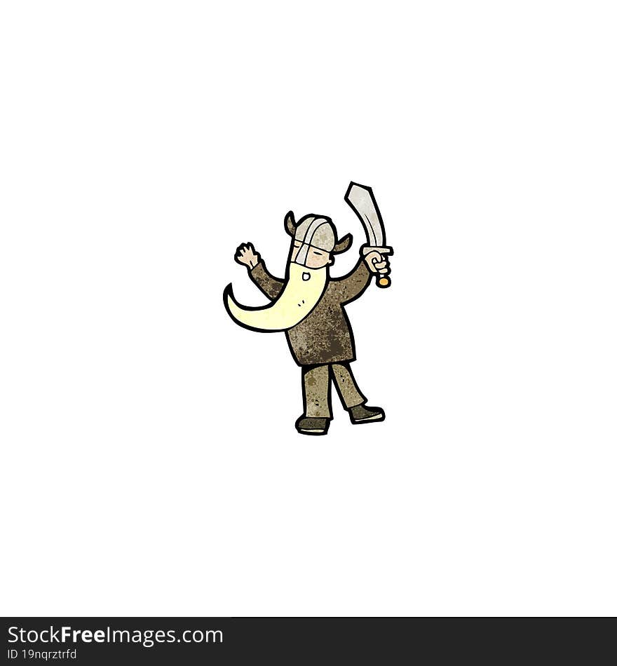 cartoon viking man