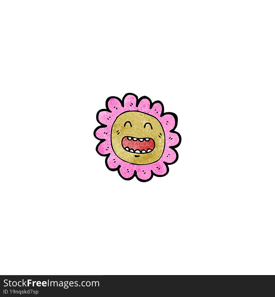 happy cartoon flower