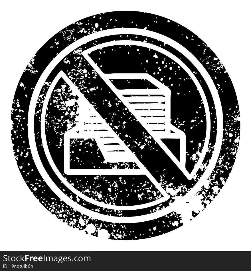 office paperless distressed icon