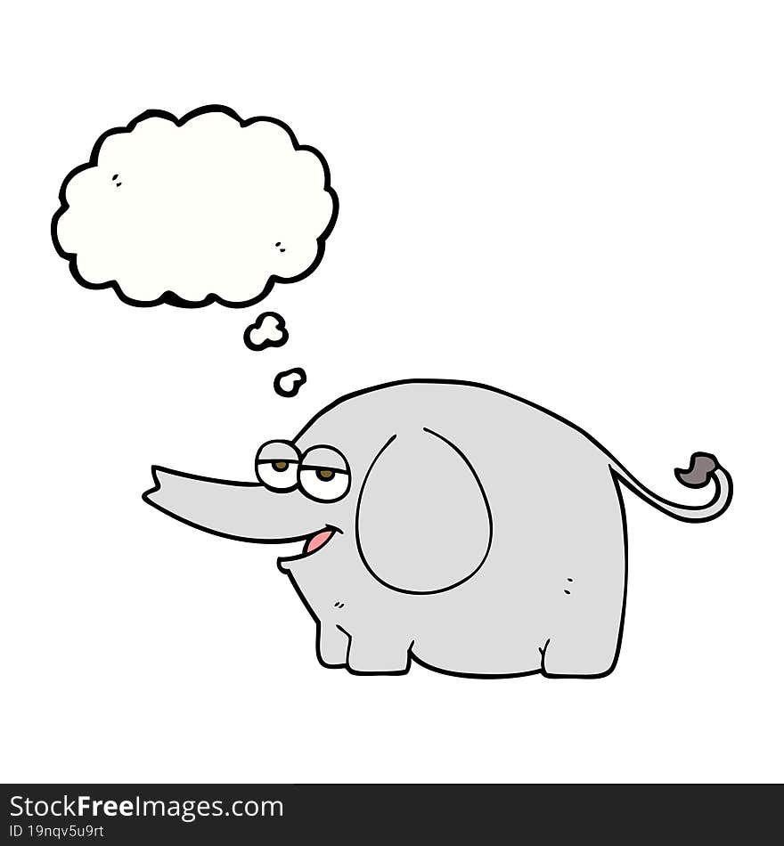 thought bubble cartoon elephant squirting water