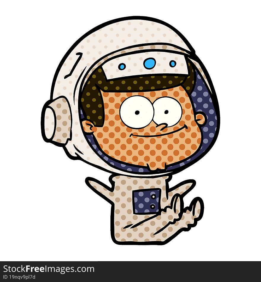 happy astronaut cartoon. happy astronaut cartoon