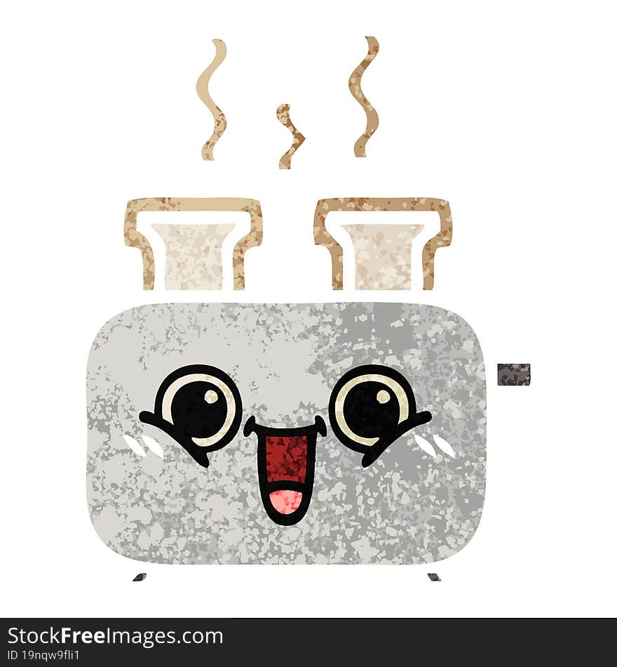 Retro Illustration Style Cartoon Of A Toaster