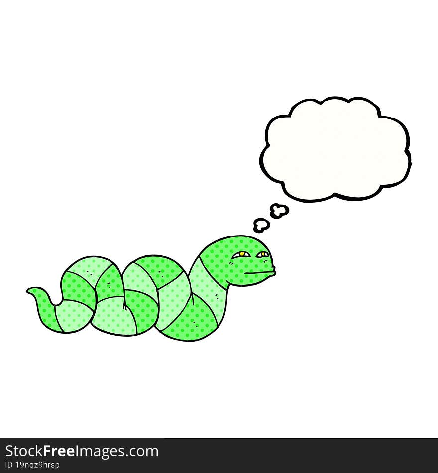 thought bubble cartoon snake