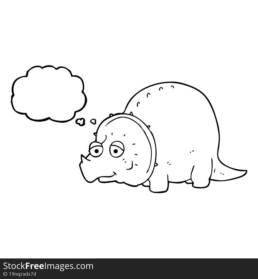 thought bubble cartoon dinosaur