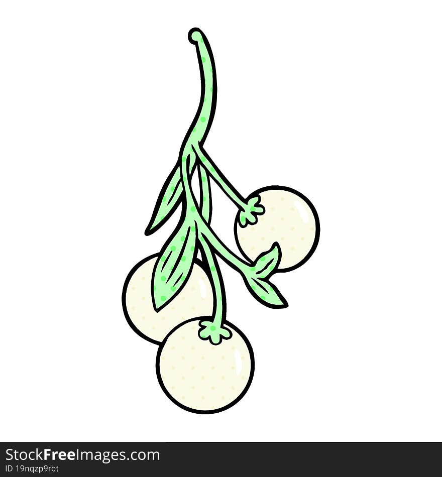 cartoon mistletoe. cartoon mistletoe