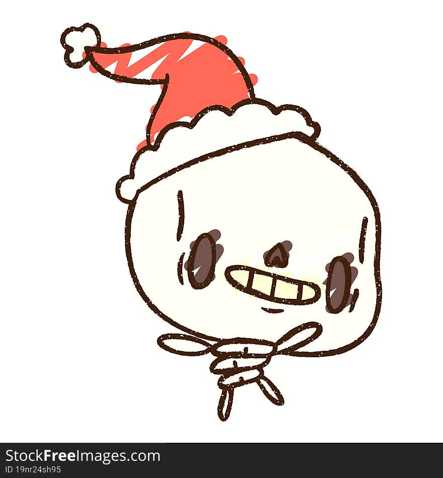 Festive Skeleton Chalk Drawing