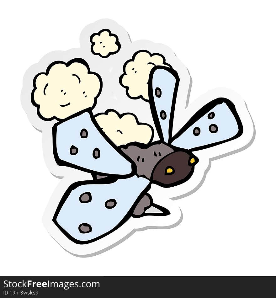 sticker of a cartoon bug