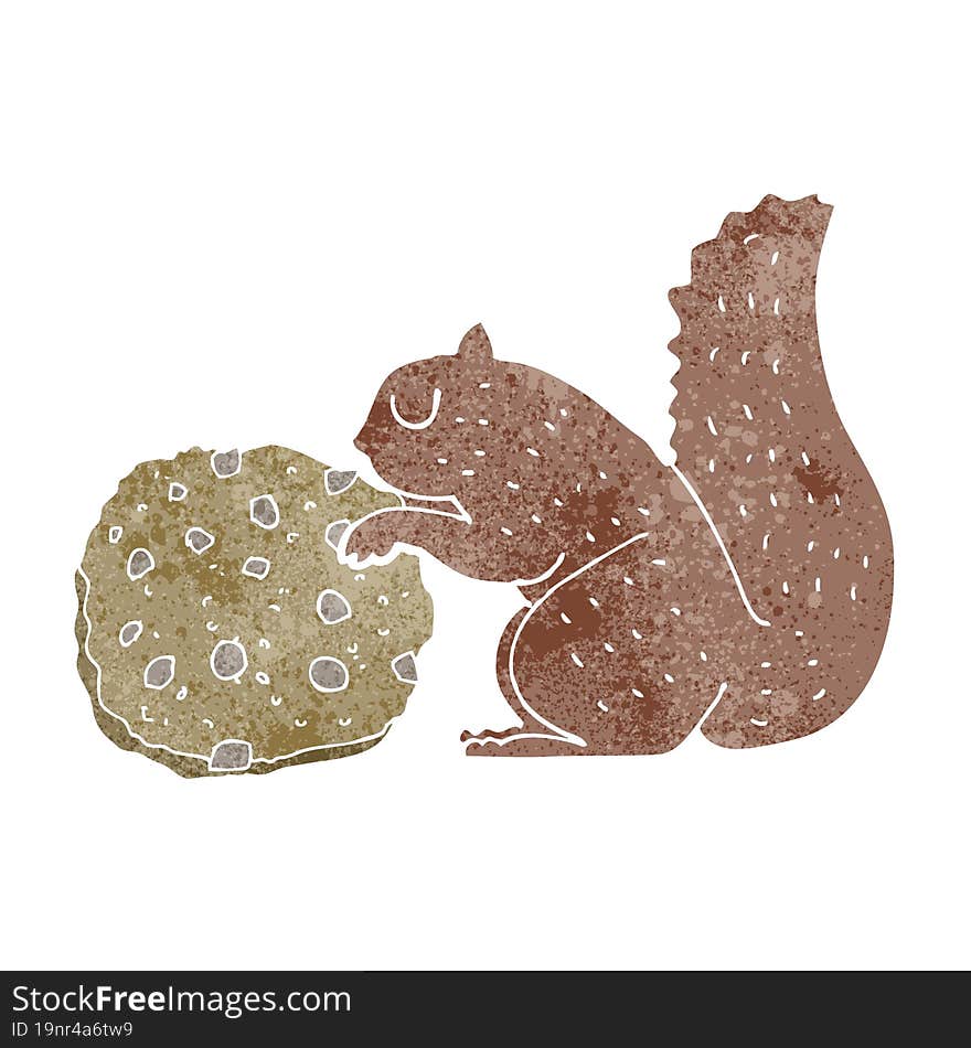 cartoon squirrel eating a cookie. cartoon squirrel eating a cookie