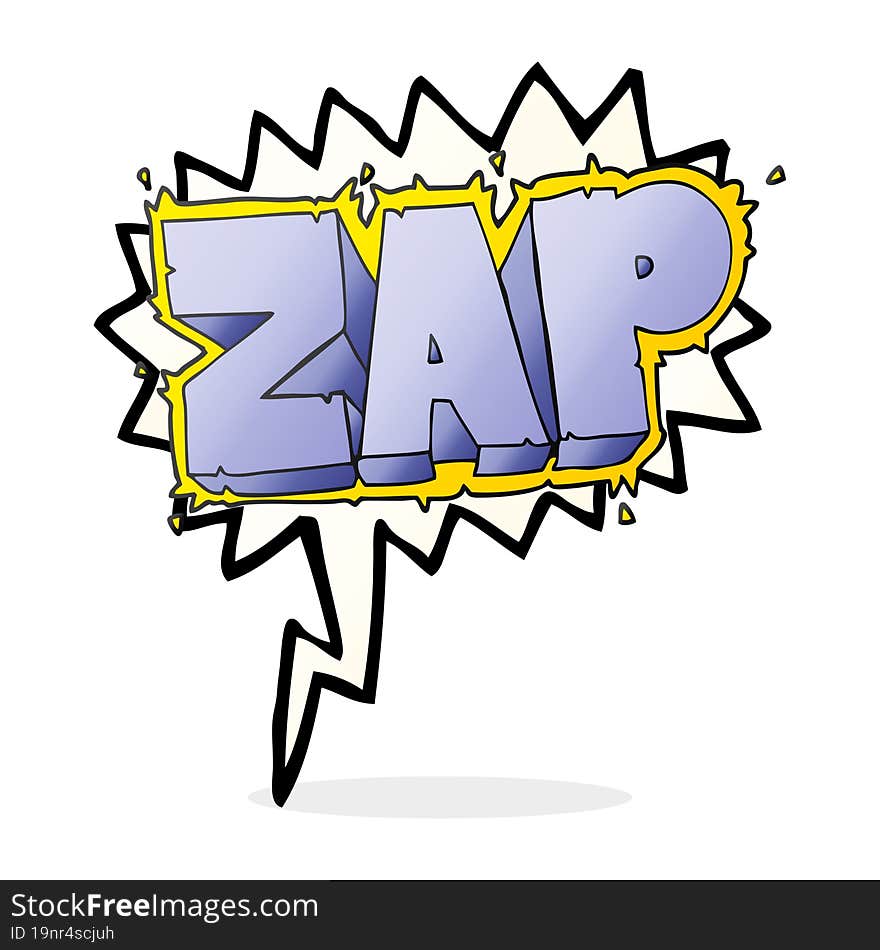 Speech Bubble Cartoon Zap Symbol