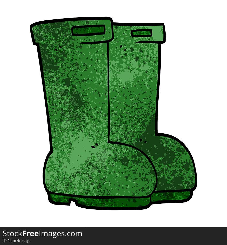 Cartoon Doodle Wellingtons