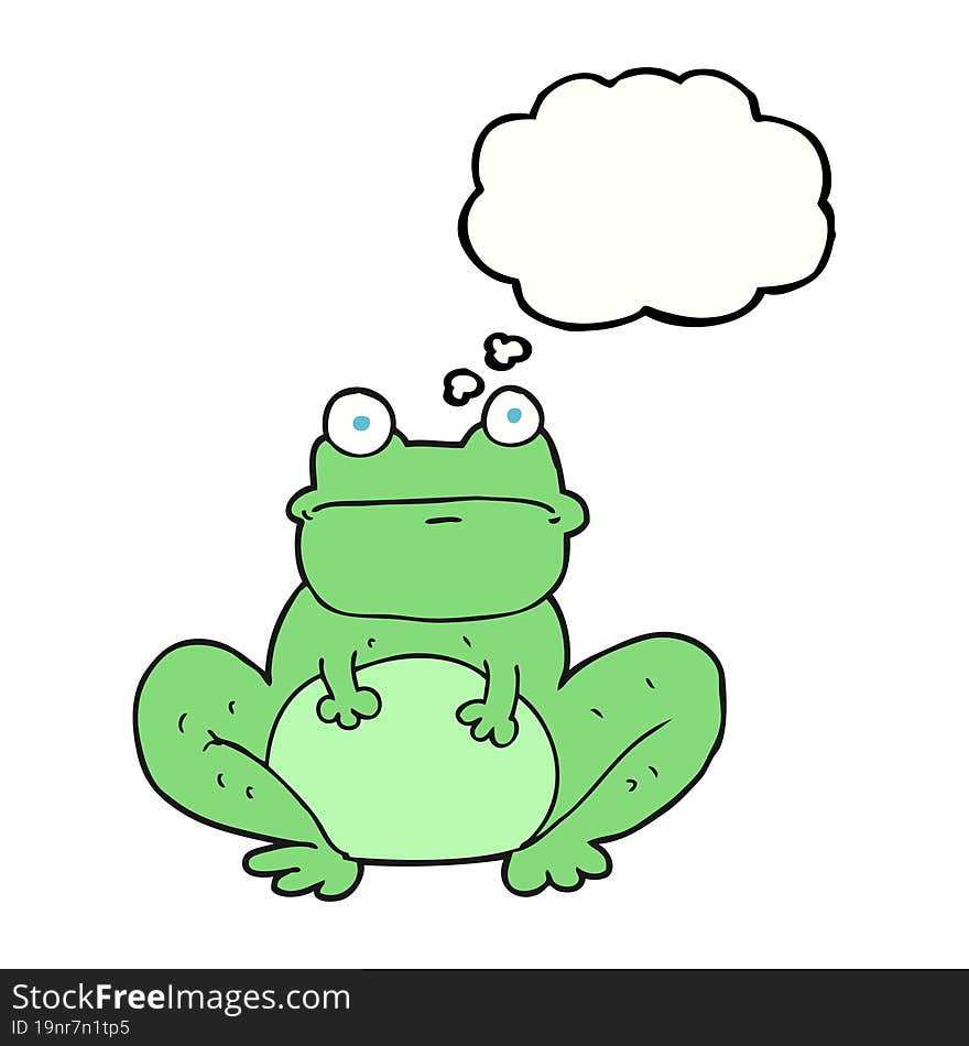 Thought Bubble Cartoon Frog