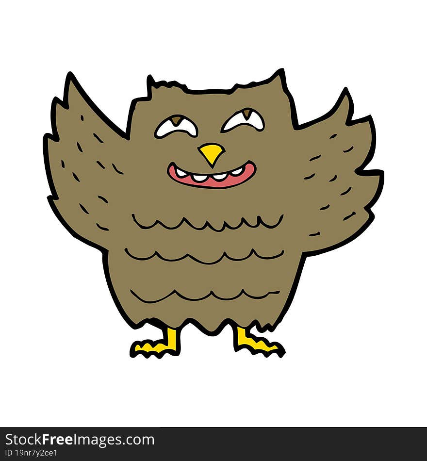 cartoon happy owl