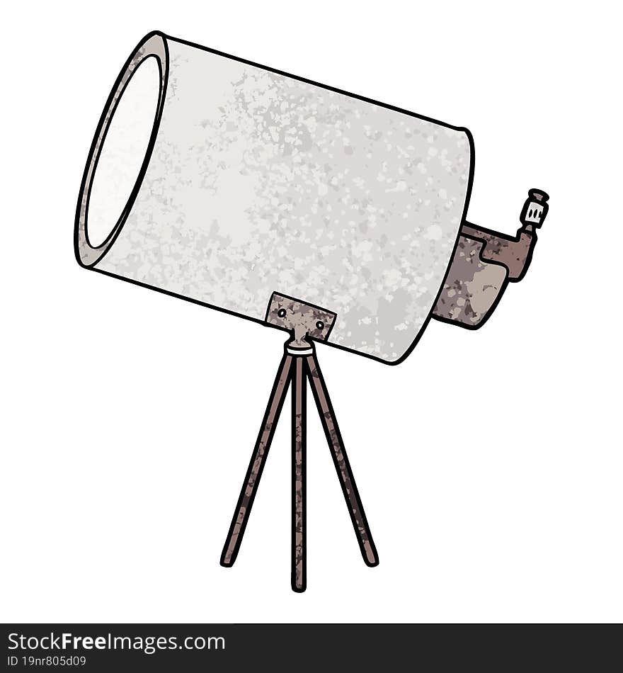 cartoon big telescope. cartoon big telescope