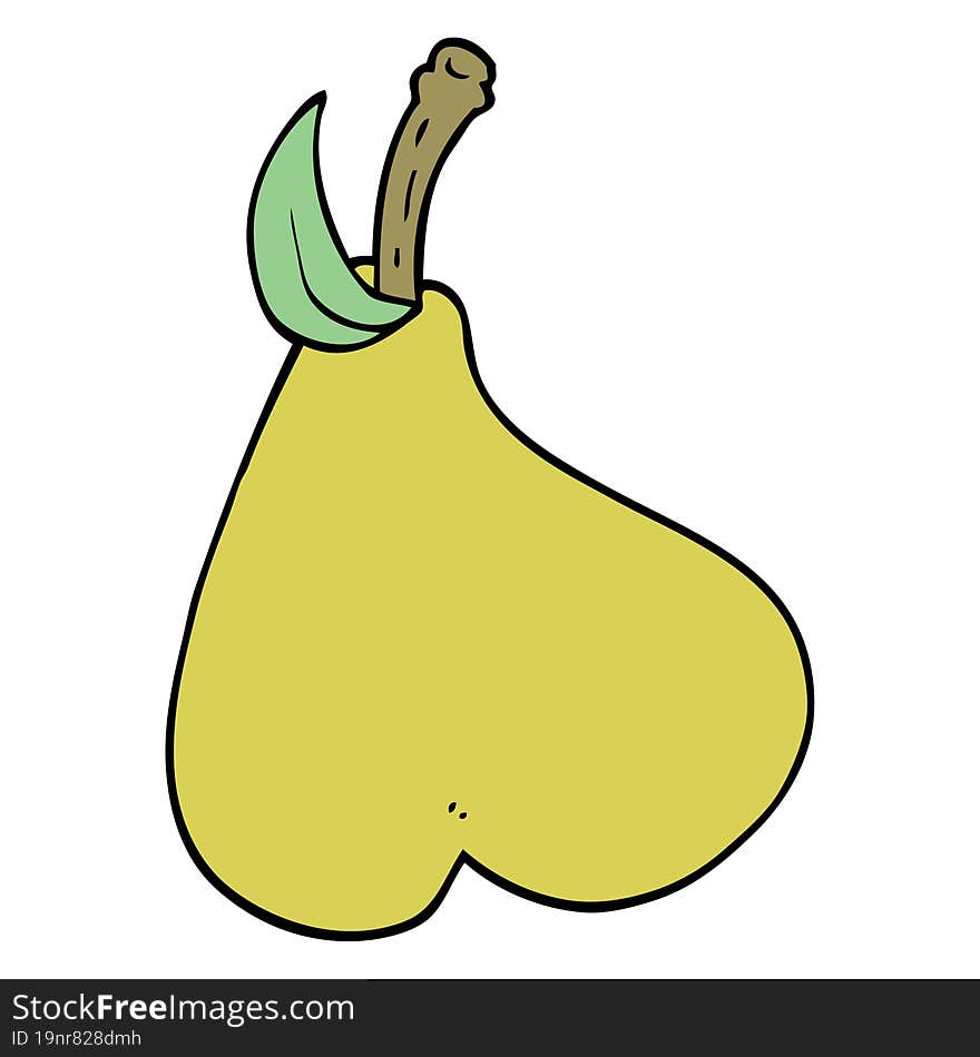 cartoon doodle of a pear