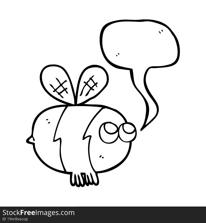 speech bubble cartoon bee