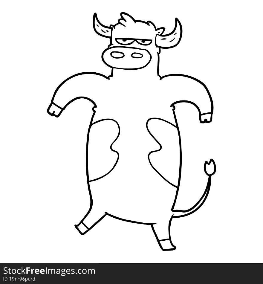 cartoon bull. cartoon bull