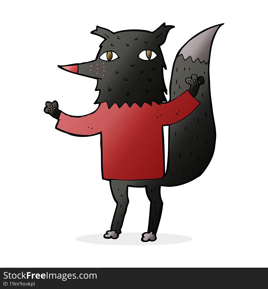 cartoon wolf