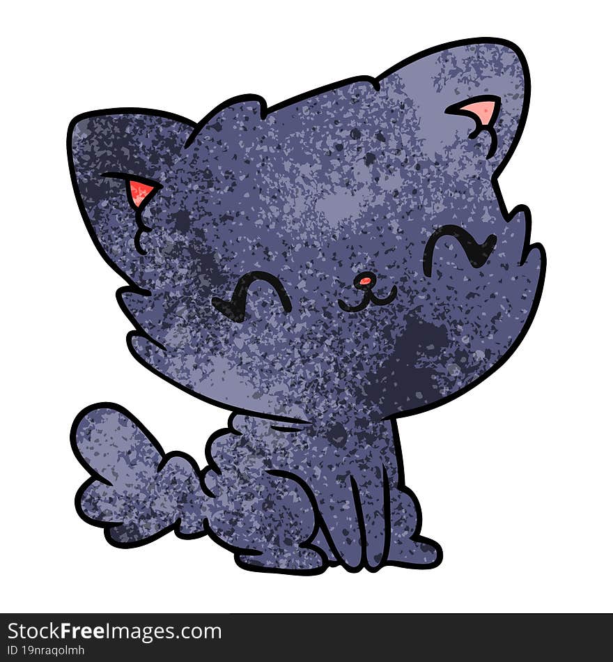 textured cartoon cute kawaii fluffy cat