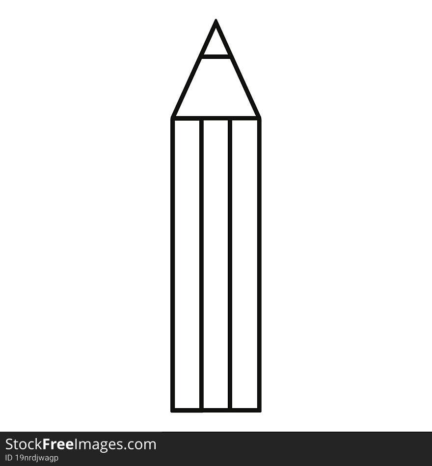 vector icon illustration of a pencil