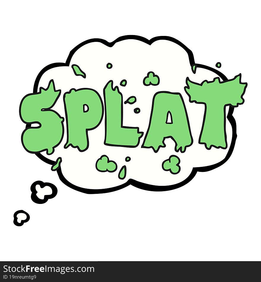 thought bubble cartoon splat