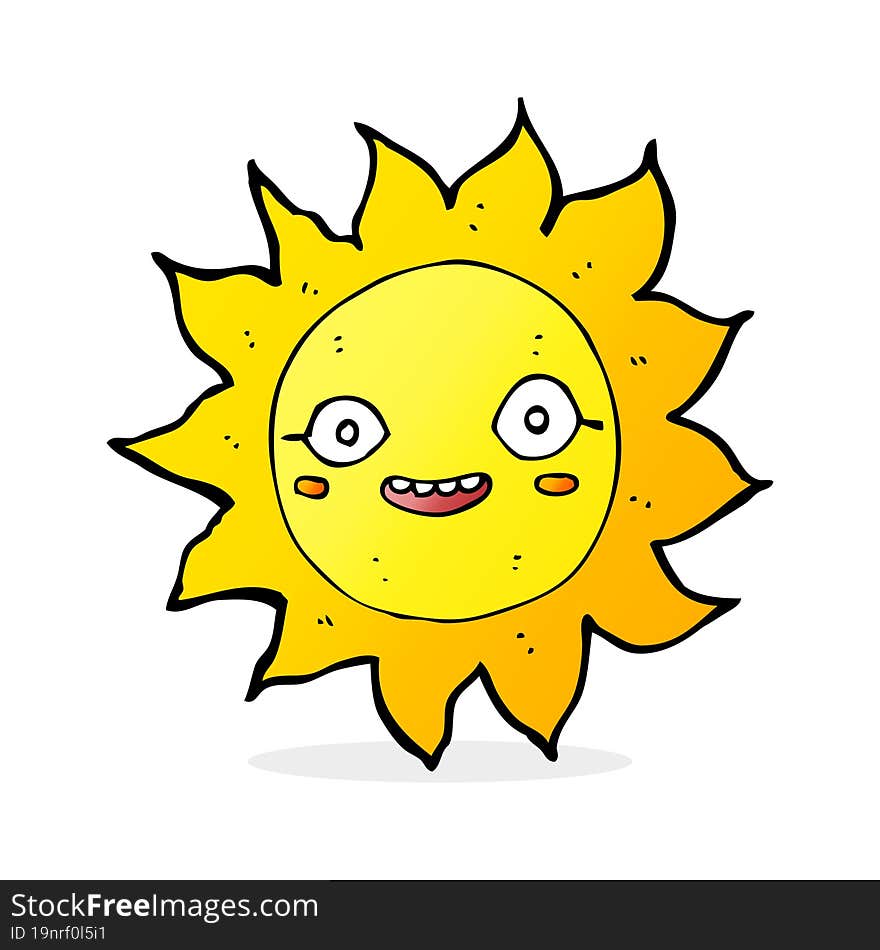 Cartoon Happy Sun