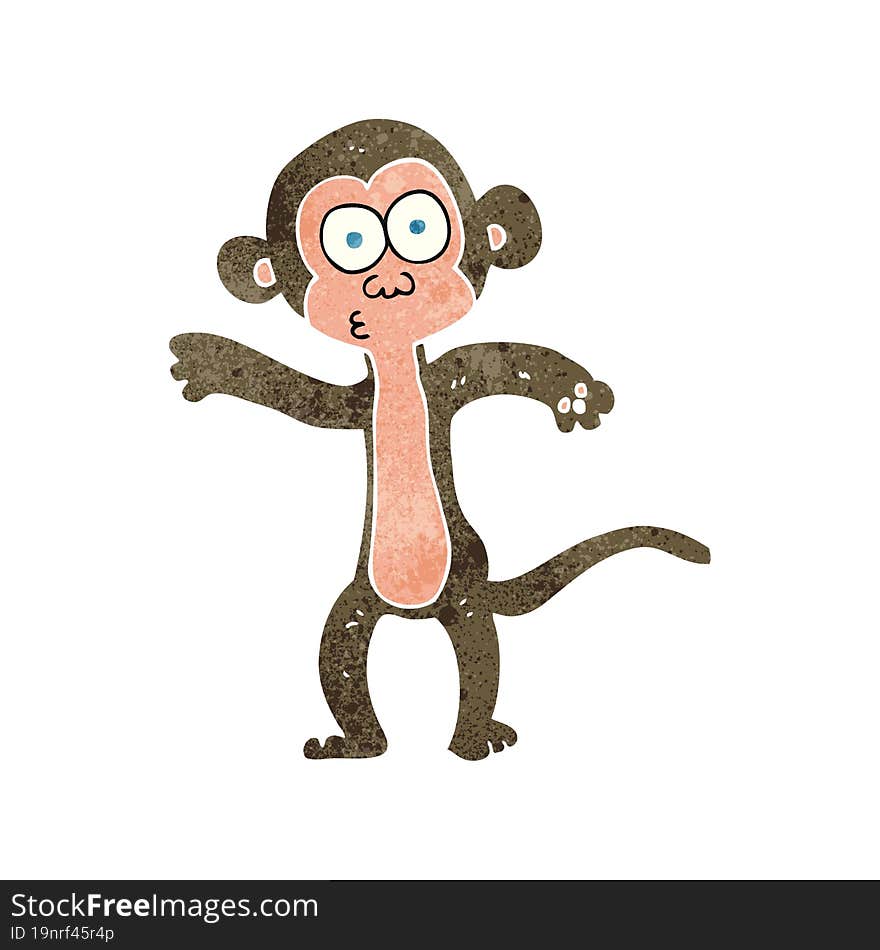 Retro Cartoon Monkey