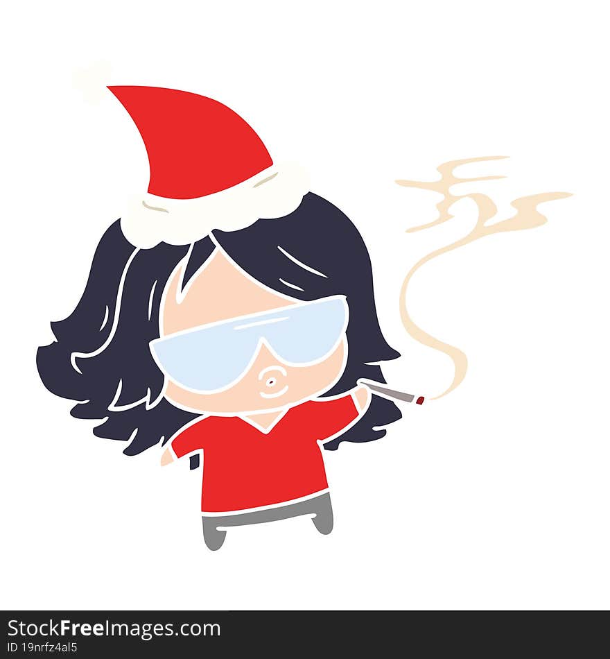 Christmas Cartoon Of Kawaii Girl