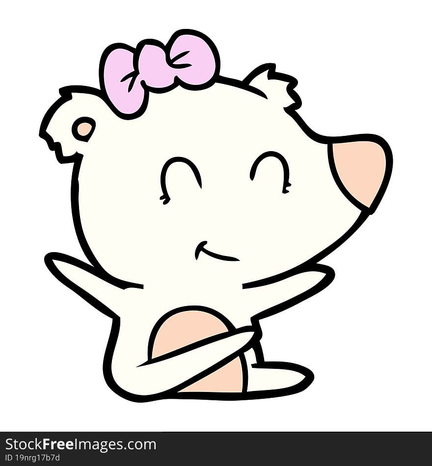 female polar bear cartoon. female polar bear cartoon