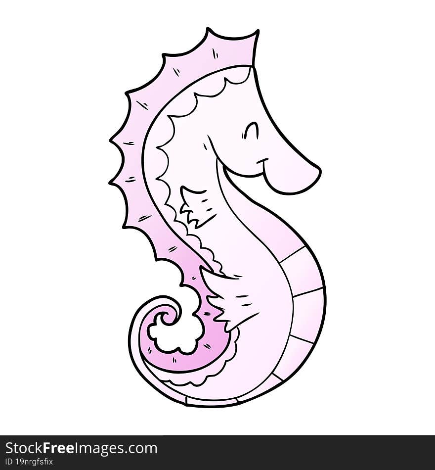 cartoon sea horse. cartoon sea horse