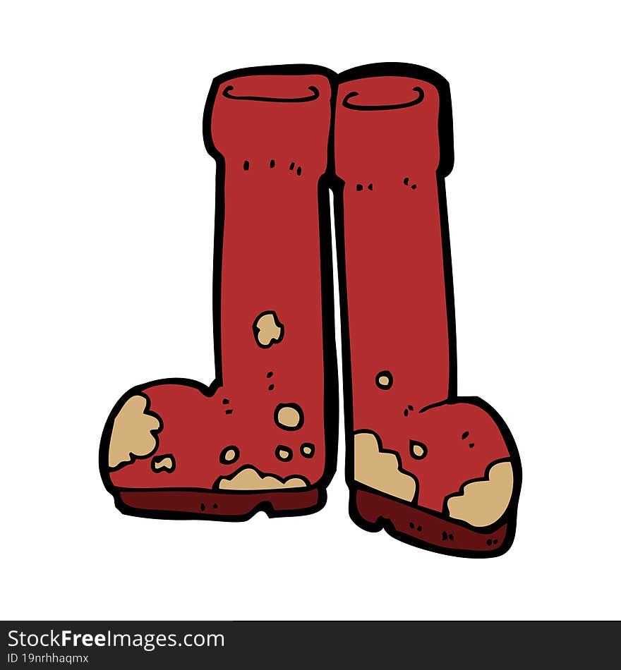 Cartoon Muddy Boots