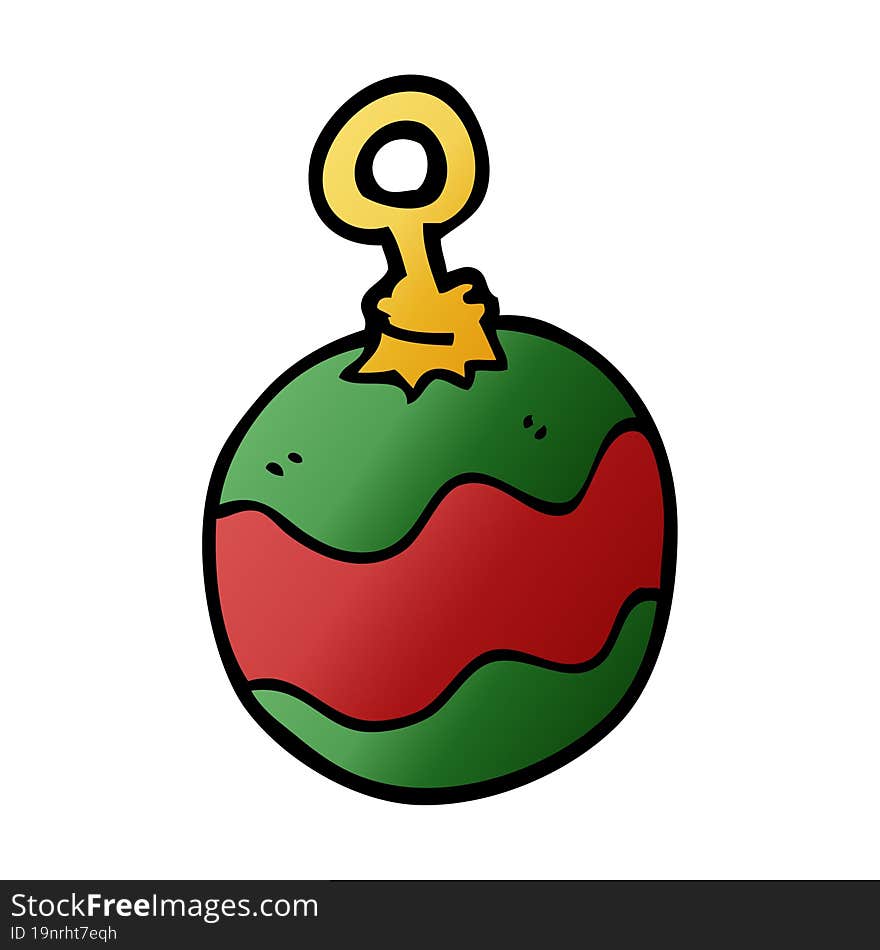 cartoon doodle christmas bauble