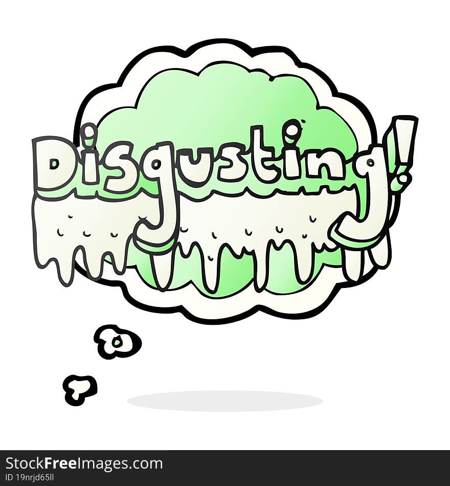 thought bubble cartoon disgusting symbol