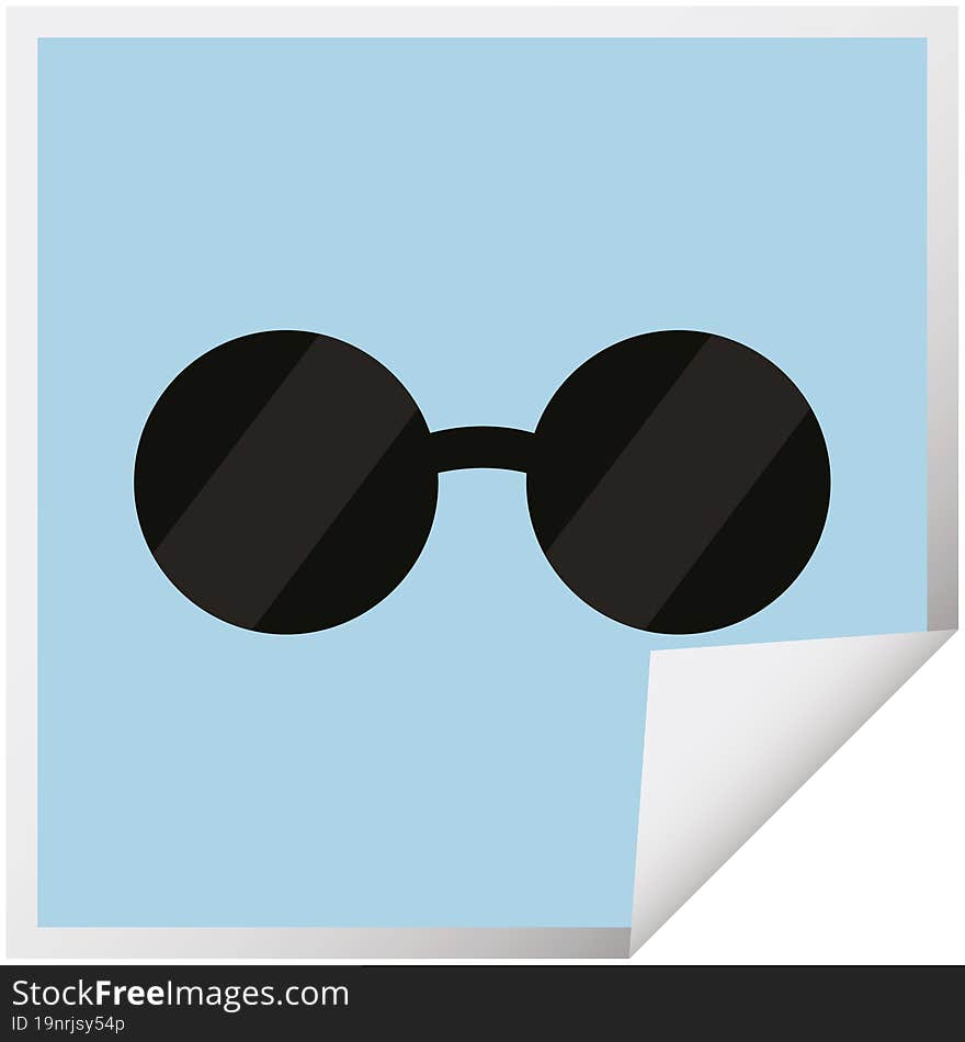 sunglasses graphic square sticker