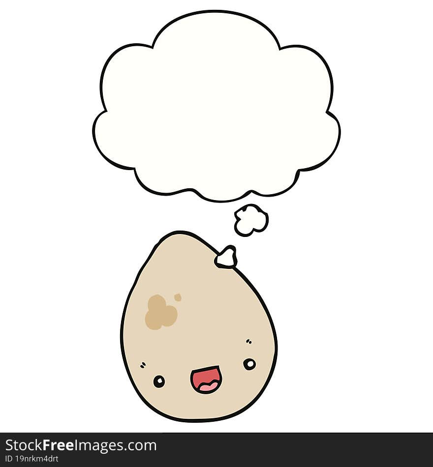 cartoon egg and thought bubble