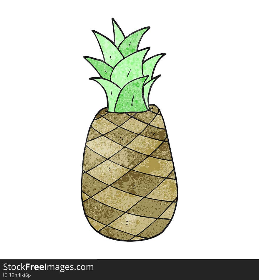 textured cartoon pineapple